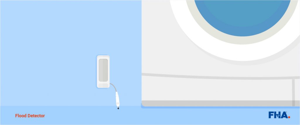 Flood sensor for detection of water leakage in properties from FHA Security